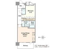 【東京都/新宿区新小川町】グランスイート　ラ・ヴィル 間取り図