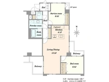 【東京都/新宿区若宮町】ベルクレール神楽坂 間取り図
