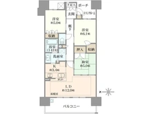 【兵庫県/神戸市東灘区向洋町中】Brilliaレジデンス六甲アイランド H棟 間取り図