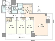 【大阪府/大阪市北区豊崎】ブランズタワー梅田North 間取り図