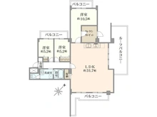 【大阪府/吹田市朝日が丘町】セントラル朝日が丘 間取り図