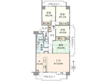 【大阪府/豊中市東泉丘】ジオ緑地公園 一番館 間取り図