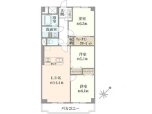 【東京都/調布市富士見町】第2コープ調布 E棟 間取り図