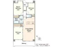 【東京都/台東区橋場】カーサ浅草桜橋 間取り図