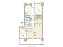 【千葉県/流山市前ケ崎】ダイアパレス北小金ヒルズ 間取り図