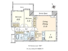 【千葉県/市川市南八幡】パークホームズ本八幡 間取り図
