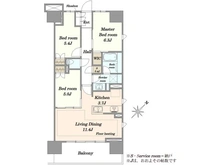 【埼玉県/さいたま市大宮区北袋町】SHINTO CITY／シントシティ  H棟 間取り図