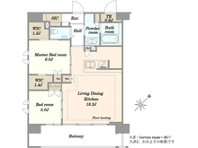 【埼玉県/蕨市中央】デュオセーヌさいたまサウス 間取り図