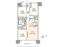 【東京都/昭島市代官山】プレミスト昭島モリパークレジデンス 間取り図