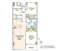 【東京都/北区田端】駒込八幡坂ガーデニア 間取り図