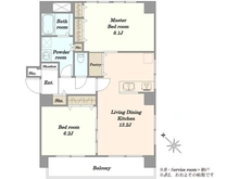 【東京都/文京区本駒込】六義園第六コーポ 間取り図