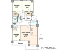 【東京都/板橋区小茂根】コートハウス城北中央公園 間取り図