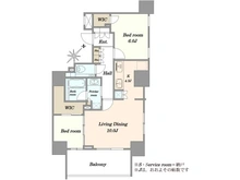 【東京都/豊島区駒込】パークハウス駒込六義園 間取り図