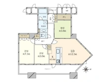 【大阪府/大阪市天王寺区筆ケ崎町】上本町ヒルズマーク 間取り図