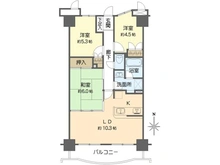 【大阪府/大阪市住吉区我孫子東】グラン・フェルティあびこ 間取り図
