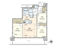 【大阪府/堺市堺区三国ヶ丘御幸通】プラウドタワー堺東 間取り図
