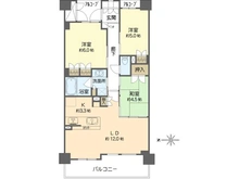 【大阪府/大阪市天王寺区逢阪】ル・パルトネール夕陽丘天神坂 間取り図