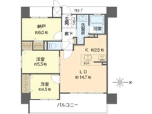 【大阪府/大阪市東住吉区住道矢田】ブラームス東住吉 間取り図