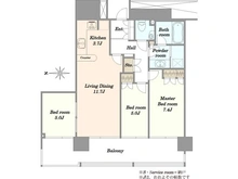【神奈川県/横浜市西区みなとみらい】M.M.TOWERS the West 間取り図