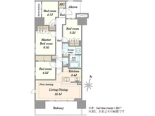 【神奈川県/大和市中央林間】ドレッセ中央林間 ディライトコート 間取り図