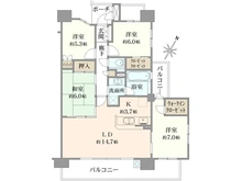 【愛知県/名古屋市名東区藤見が丘】プラウド藤が丘 間取り図