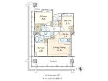 【東京都/小金井市本町】プラウドタワー武蔵小金井 間取り図