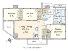 【東京都/港区芝公園】ザ・パークハウス芝公園 間取り図