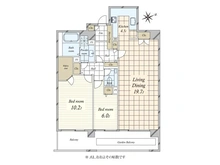 【東京都/港区西麻布】麻布霞町パーク・マンション 間取り図