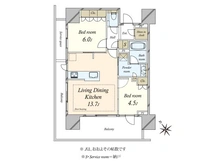 【東京都/港区虎ノ門】ウェリスタワー愛宕虎ノ門 間取り図