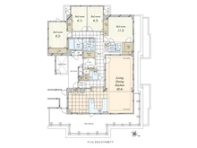 【東京都/新宿区南町】パレ市ヶ谷 間取り図