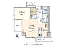 【東京都/港区虎ノ門】プラウド虎ノ門 間取り図