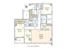 【東京都/港区元麻布】有栖川パークハウス 間取り図
