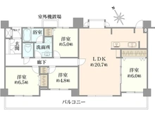 【神奈川県/横浜市南区蒔田町】ルネ横浜蒔田グランヒルズ 間取り図