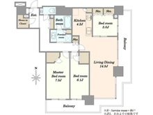 【東京都/港区港南】ベイクレストタワー 間取り図