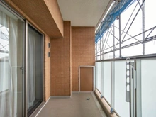 【東京都/品川区南品川】サンクタス南品川 バルコニー：大規模修繕工事中