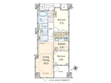 【東京都/新宿区市谷仲之町】プラウド市谷仲之町ヒルトップ 間取り図