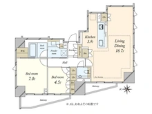 【東京都/新宿区愛住町】グランスイート四谷エクシア 間取り図
