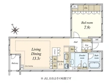 【東京都/新宿区市谷仲之町】プラウドジェム市ヶ谷 間取り図