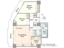 【東京都/新宿区富久町】ローレルコート新宿タワー 間取り図