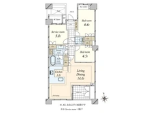 【東京都/新宿区南元町】ライオンズ外苑の杜 間取り図