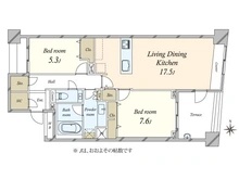 【東京都/新宿区大京町】パーク・コート四谷 間取り図
