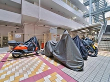 【東京都/文京区白山】朝日白山マンション 駐輪場：バイク置場