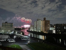【東京都/北区浮間】リノア北赤羽 眺望：バルコニーから（北区花火会）