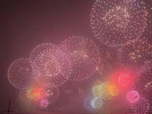 【滋賀県/大津市柳が崎】プラウドシティ大津京 眺望：2025年8月開催
バルコニーから見た琵琶湖花火大会の様子