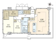 【兵庫県/神戸市中央区栄町通】ライオンズタワー神戸元町 間取り図