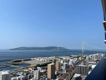 【兵庫県/神戸市垂水区神田町】プラウドタワー神戸垂水 眺望：南西方向