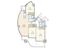 【兵庫県/神戸市中央区東川崎町】メゾンビューハーバーランド 間取り図