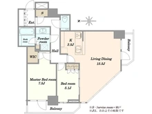 【東京都/江東区白河】パークハウス清澄白河タワー 間取り図