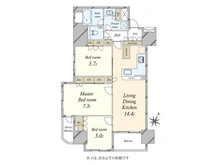 【東京都/中央区日本橋浜町】レフィール日本橋浜町二丁目 間取り図