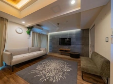 【東京都/江東区福住】クレストフォルム清澄庭園 リビング・ダイニング：壁面にエコカラット
